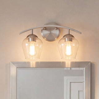 Mbath Two Light Bathroom Vanity in Brushed Nickel