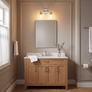 Mbath Two Light Bathroom Vanity in Chrome