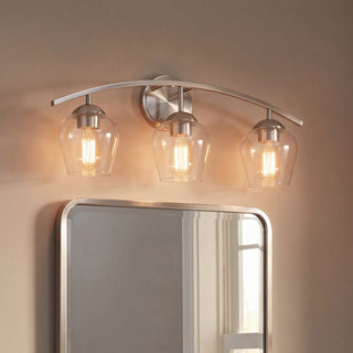 Mbath Three Light Bathroom Vanity in Brushed Nickel