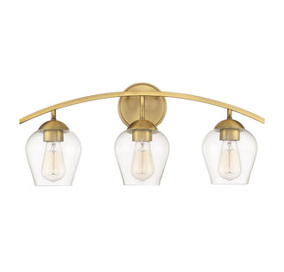 Meridian - M80032NB - Three Light Bathroom Vanity - Mbath - Natural Brass