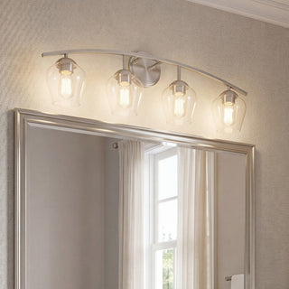 Mbath Four Light Bathroom Vanity in Brushed Nickel