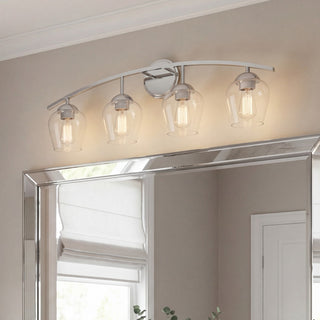 Mbath Four Light Bathroom Vanity in Chrome