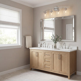 Mbath Four Light Bathroom Vanity in Chrome