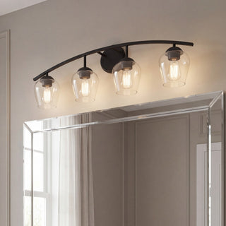 Mbath Four Light Bathroom Vanity in Matte Black