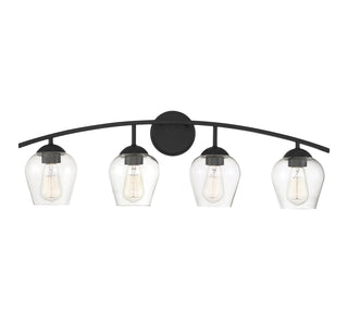Meridian - M80033MBK - Four Light Bathroom Vanity - Mbath - Matte Black