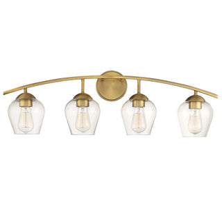 Meridian - M80033NB - Four Light Bathroom Vanity - Mbath - Natural Brass