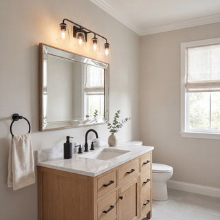 Mbath Four Light Bathroom Vanity in Matte Black