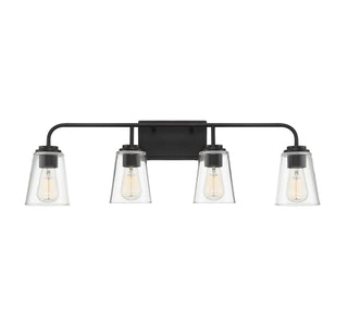 Meridian - M80045MBK - Four Light Bathroom Vanity - Mbath - Matte Black