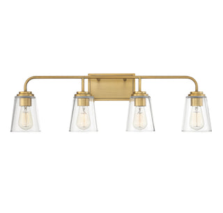 Meridian - M80045NB - Four Light Bathroom Vanity - Mbath - Natural Brass
