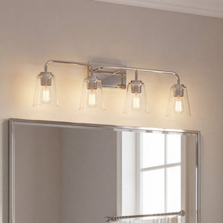 Mbath Four Light Bathroom Vanity in Polished Nickel