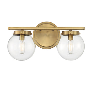 Meridian - M80046NB - Two Light Bathroom Vanity - Natural Brass