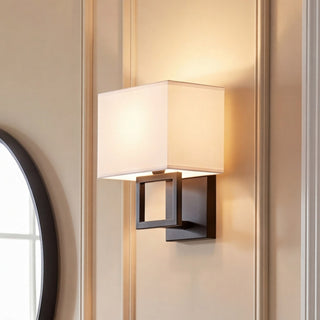 Mscon One Light Wall Sconce in Matte Black