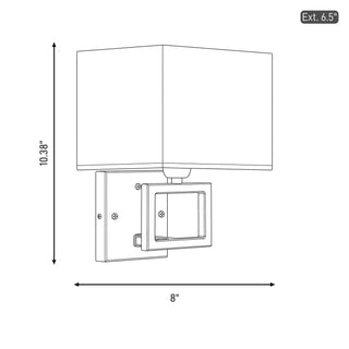 Mscon One Light Wall Sconce in Matte Black