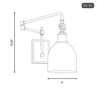 One Light Wall Sconce in Matte Black
