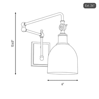 One Light Wall Sconce in Natural Brass