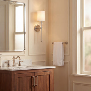One Light Wall Sconce in Polished Nickel