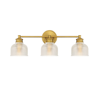 Meridian - M80035NB - Three Light Bathroom Vanity - Mbath - Natural Brass