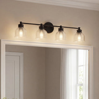 Mbath Four Light Bathroom Vanity in Matte Black