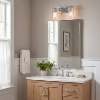 Mbath Two Light Bathroom Vanity in Chrome