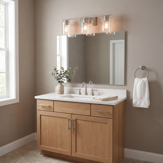 Mbath Three Light Bathroom Vanity in Brushed Nickel