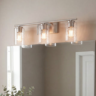 Mbath Three Light Bathroom Vanity in Brushed Nickel