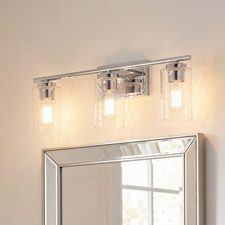 Mbath Three Light Bathroom Vanity in Chrome