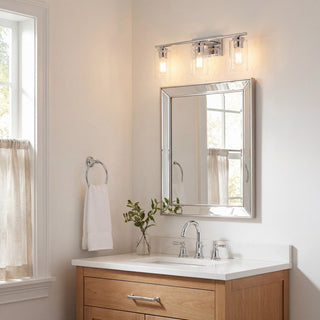 Mbath Three Light Bathroom Vanity in Chrome