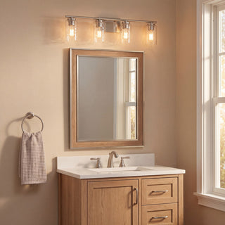 Mbath Four Light Bathroom Vanity in Brushed Nickel