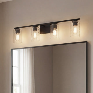 Mbath Four Light Bathroom Vanity in Matte Black