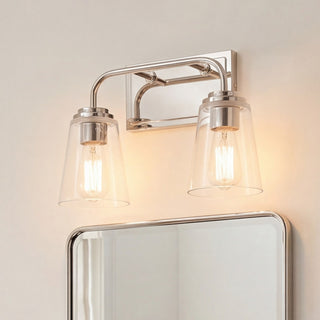 Mbath Two Light Bathroom Vanity in Polished Nickel