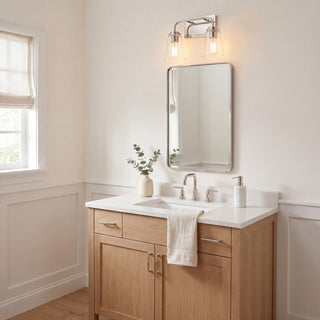 Mbath Two Light Bathroom Vanity in Polished Nickel