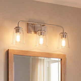 Mbath Three Light Bathroom Vanity in Brushed Nickel