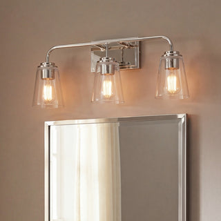 Mbath Three Light Bathroom Vanity in Polished Nickel