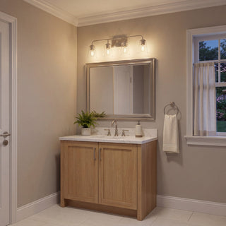 Mbath Four Light Bathroom Vanity in Brushed Nickel