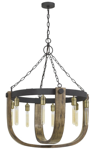 Cal Lighting - FX-3730-8 - Eight Light Chandelier - Apulia - Light Oak/Iron