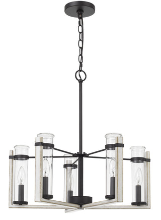 Cal Lighting - FX-3751-5 - Five Light Chandelier - Olivette - White Washed