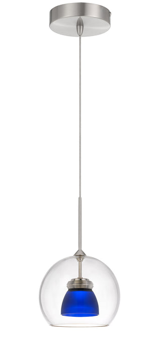 Cal Lighting - UP-335-CL-BLUFR - LED Mini Pendant - Dimmable with Lutron Brand Dimmers: DVCL-153P, SCL - Frosted Blue