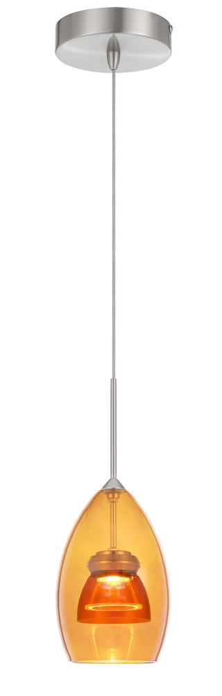 Cal Lighting - UP-128-AM-AMBCL - LED Mini Pendant - Dimmable with Lutron Brand Dimmers: DVCL-153P, SCL - Amber/Yellow
