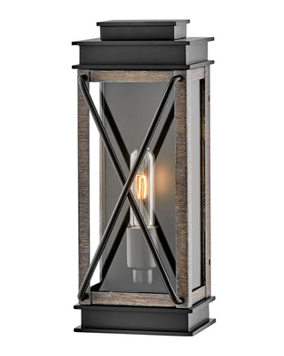 Montecito Medium Wall Mount Lantern in Black