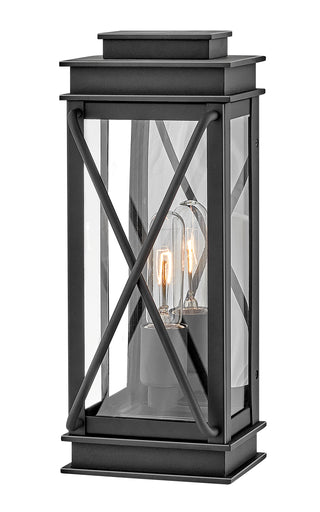 Montecito Medium Wall Mount Lantern in Museum Black