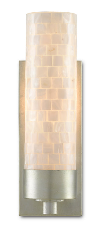 Currey and Company - 5000-0158 - One Light Wall Sconce - Abadan - Natural/Silver Leaf