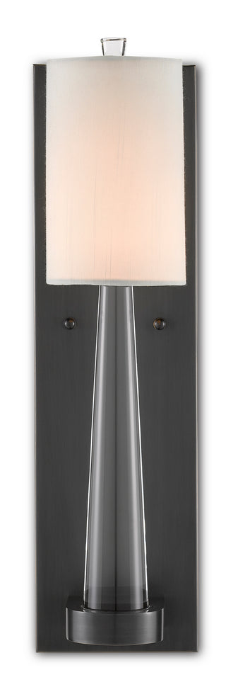 Currey and Company - 5000-0176 - One Light Wall Sconce - Junia - Clear/Oil Rubbed Bronze