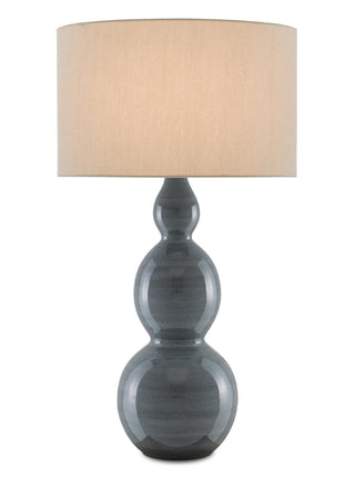 Currey and Company - 6000-0676 - One Light Table Lamp - Cymbeline - Steel Blue/Antique Brass