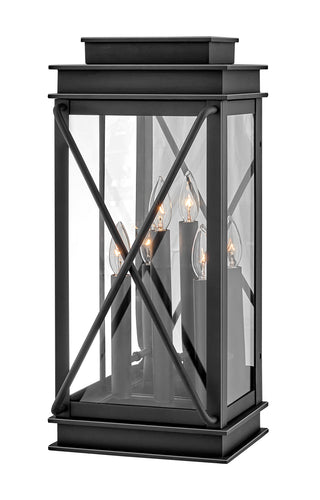 Montecito Large Wall Mount Lantern in Museum Black