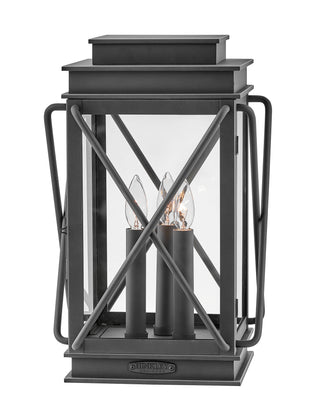 Montecito Medium Pier Mount Lantern 12v in Museum Black