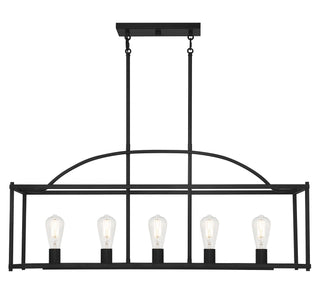 Savoy House - 1-190-5-89 - Five Light Linear Chandelier - Palladian - Matte Black