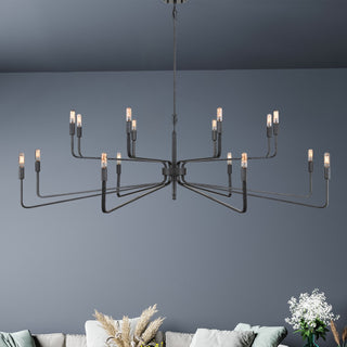 Salem 16 Light Chandelier in Forged Iron