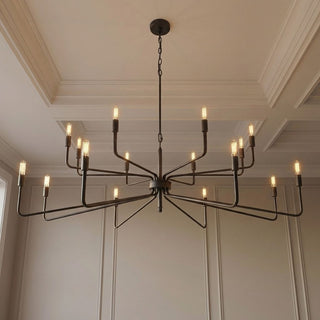 Salem 16 Light Chandelier in Forged Iron