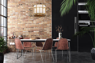 Oslo LED Fan D'Lier in Warm Brass
