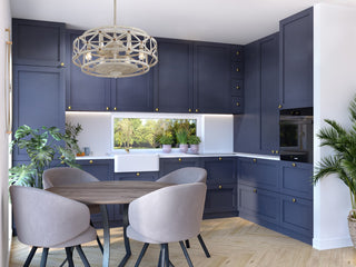 Colonade LED Fan D'Lier in Provence with Gold Accents
